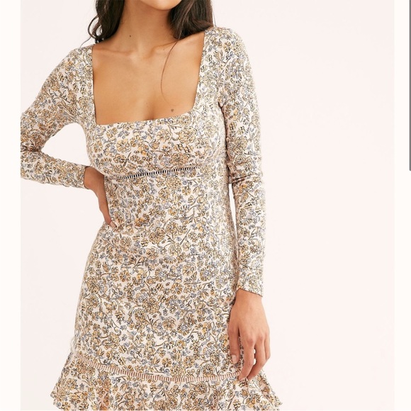 Free People Dresses & Skirts - Free People Boheme Mini Floral Dress Sz 8
